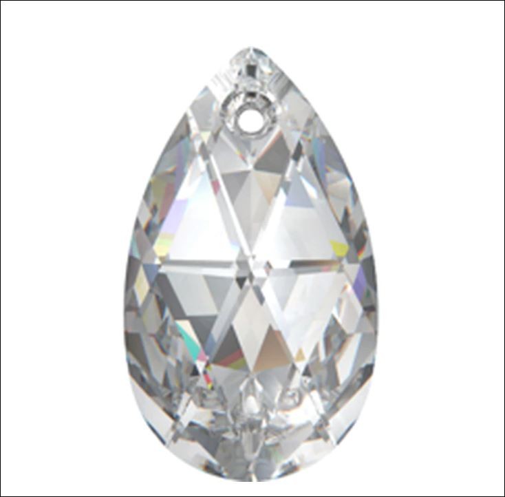 Large crystal sawarsoki crystal pendant on 925 chain