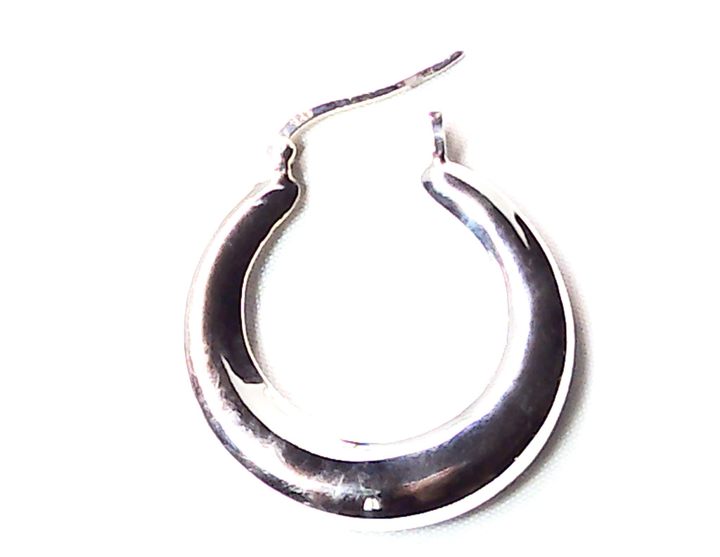 30mm Sterling Silver Hoop Earrings With French Locks