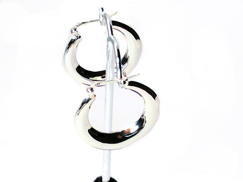 30mm Sterling Silver Hoop Earrings With French Locks