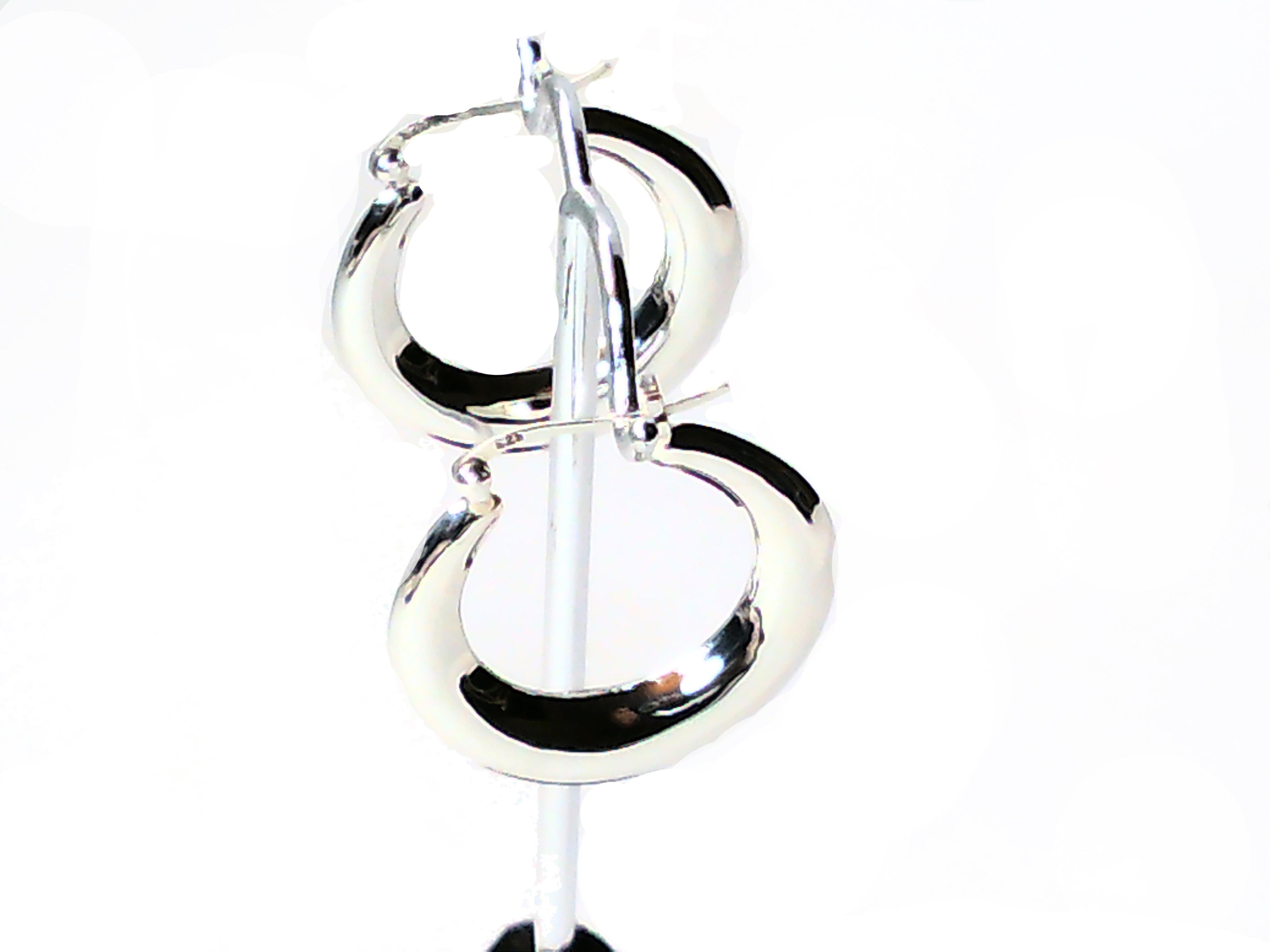 30mm Sterling Silver Hoop Earrings With French Locks