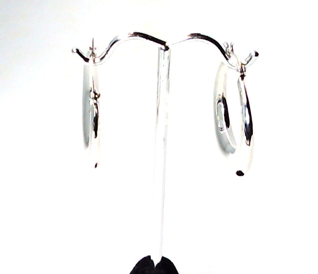 30mm Sterling Silver Hoop Earrings With French Locks