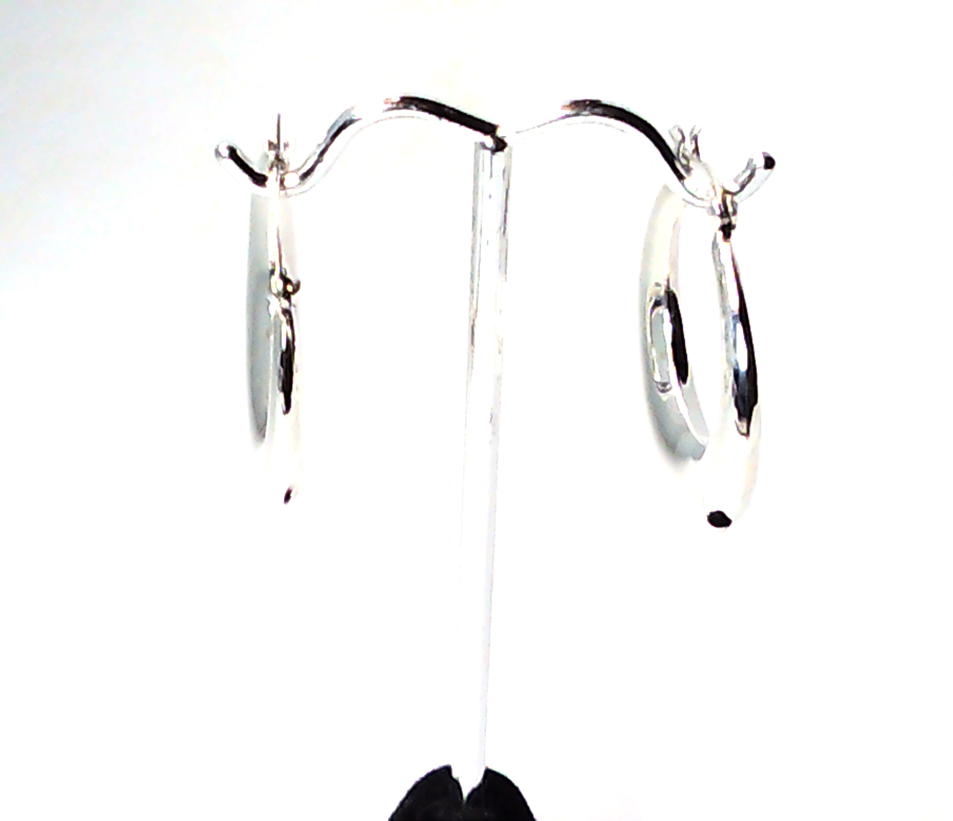 30mm Sterling Silver Hoop Earrings With French Locks