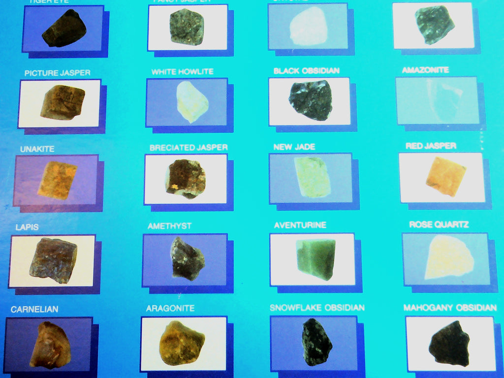 20pcs Natural Semi-precious Stone Pendants Mixed color