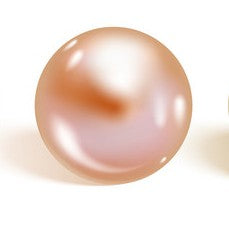 Pearl earring 8 x 6 with CZ