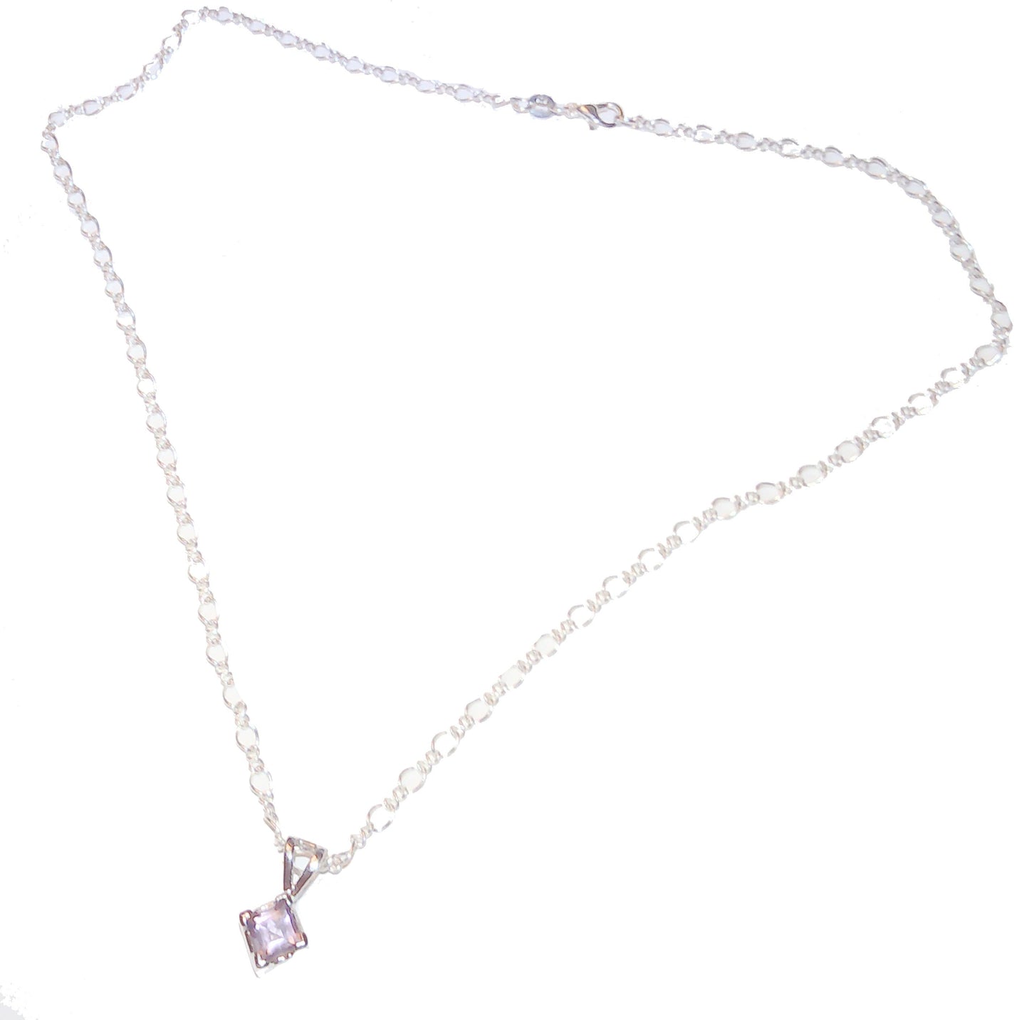 Amethyst and sterling silver pendant