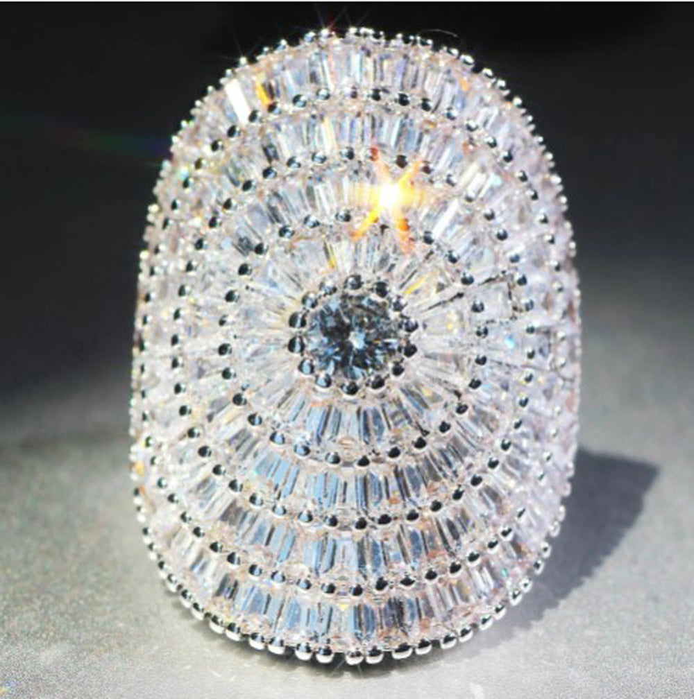 200+pcs Natural Moissanite Gemstones Zircon 925 Sterling Silver Rings