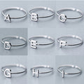 sterling silver initial rings all  26 letters in alphabet