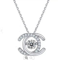 925 sterling silver fashion jewelry 0.5ct moissanite diamond pendant womens necklace