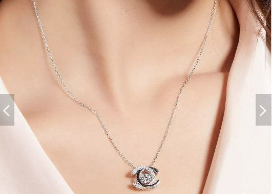 sterling silver and moisiniate necklace