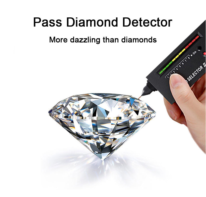 Hot selling princess cut moissanite earring