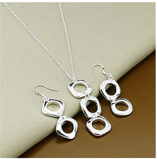 100% 925 Sterling Silver Necklace and matching Earring Set 5 Styles