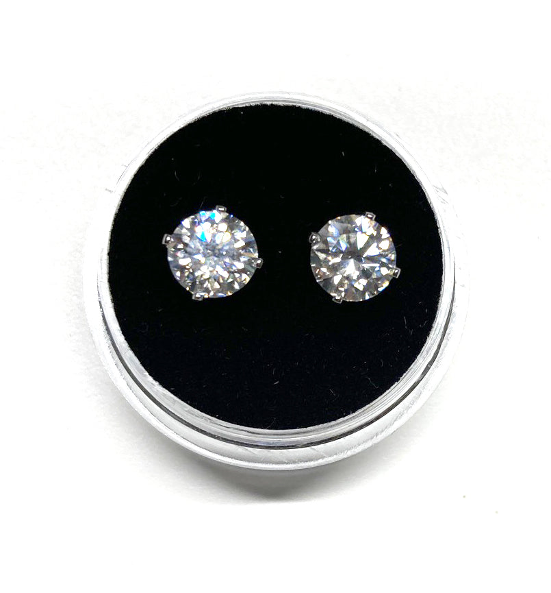 Hot selling princess cut moissanite earring