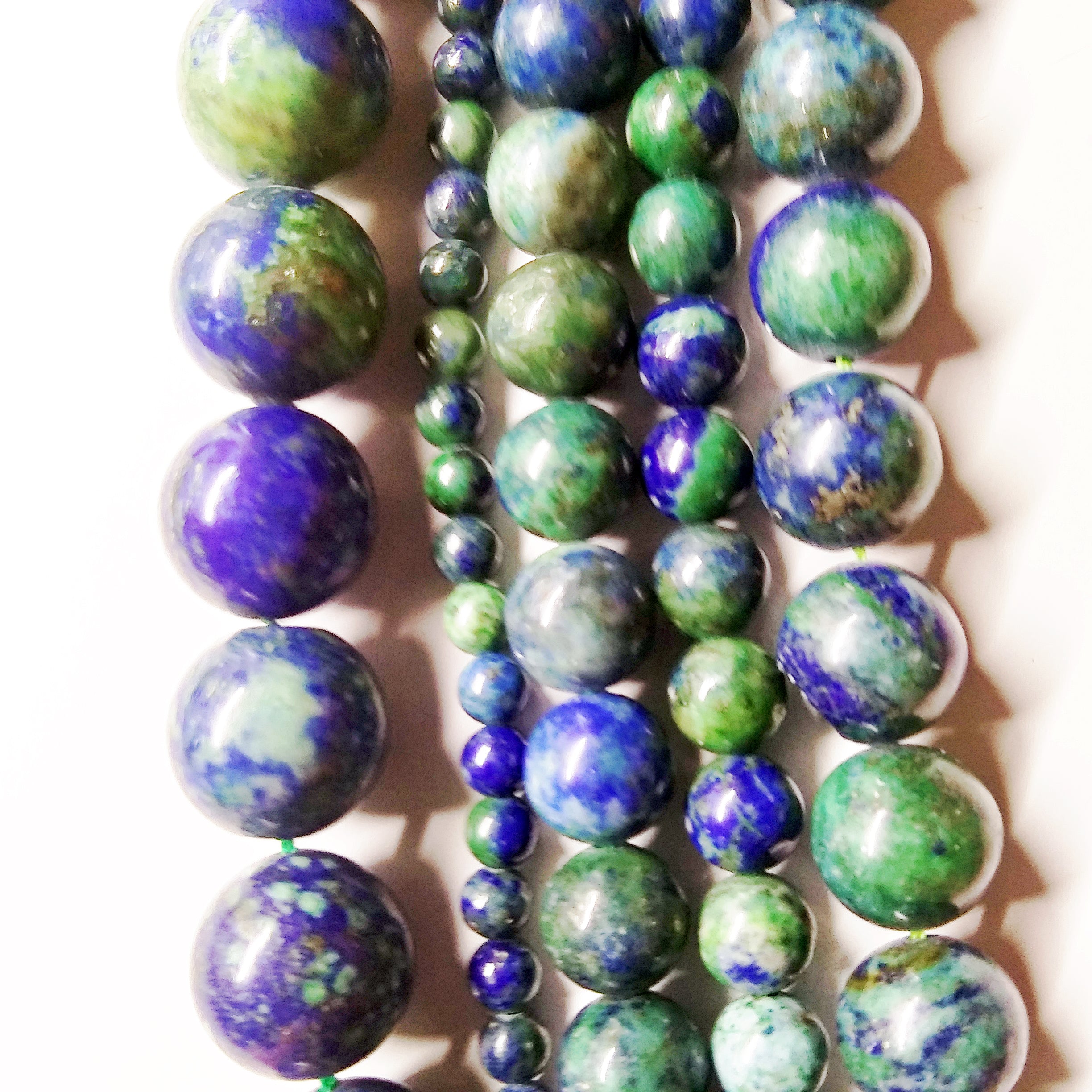 Lapis Chrysocolla gemstone bead