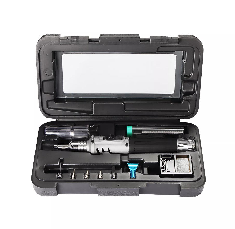 10 in 1 Butane Gas Soldering Iron Kit Self-ignition Welding Torch Pen Multifunctional Butane Tip Blow Burner Welding Tools
