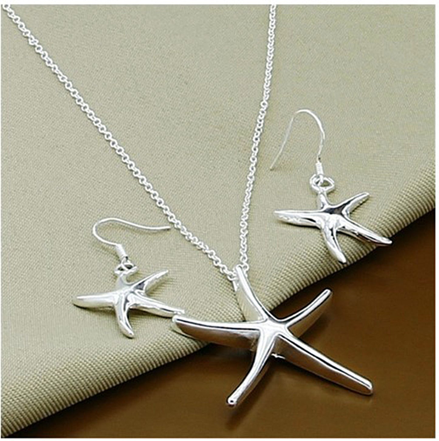 100% 925 Sterling Silver Necklace and matching Earring Set 5 Styles