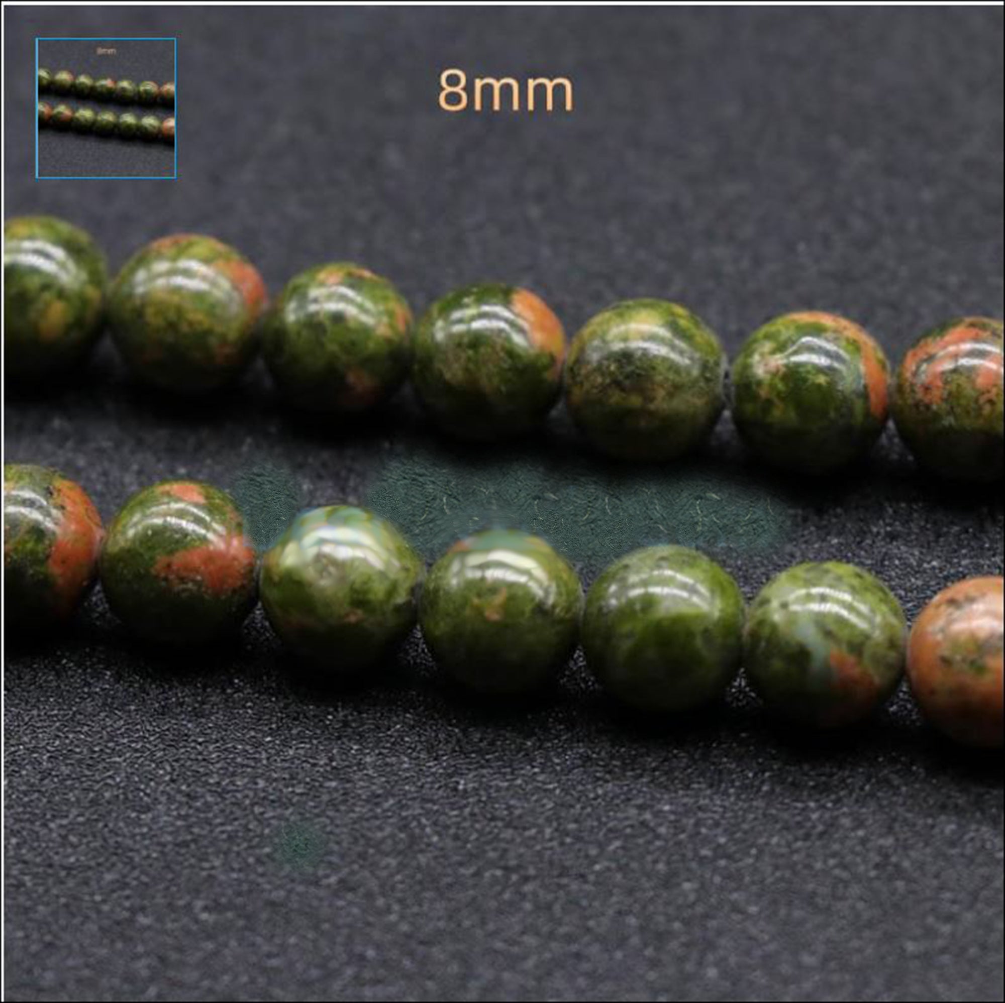 Unakite gemstone beads 20/pkg.