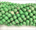 Green Natural sea sediment imperial jasper stone bead