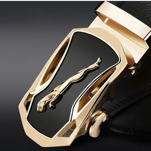 Custom made Jaguar Buckle with leather belt