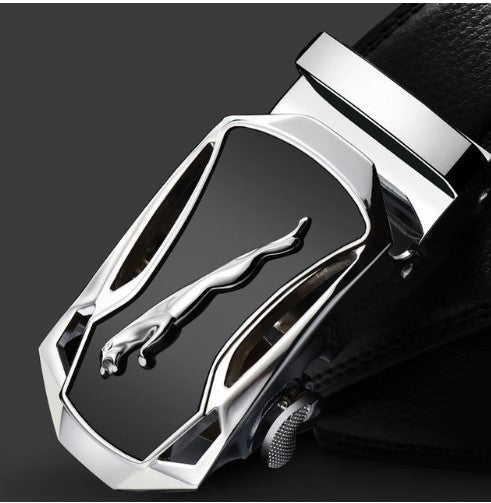 Custom made Jaguar Buckle with leather belt