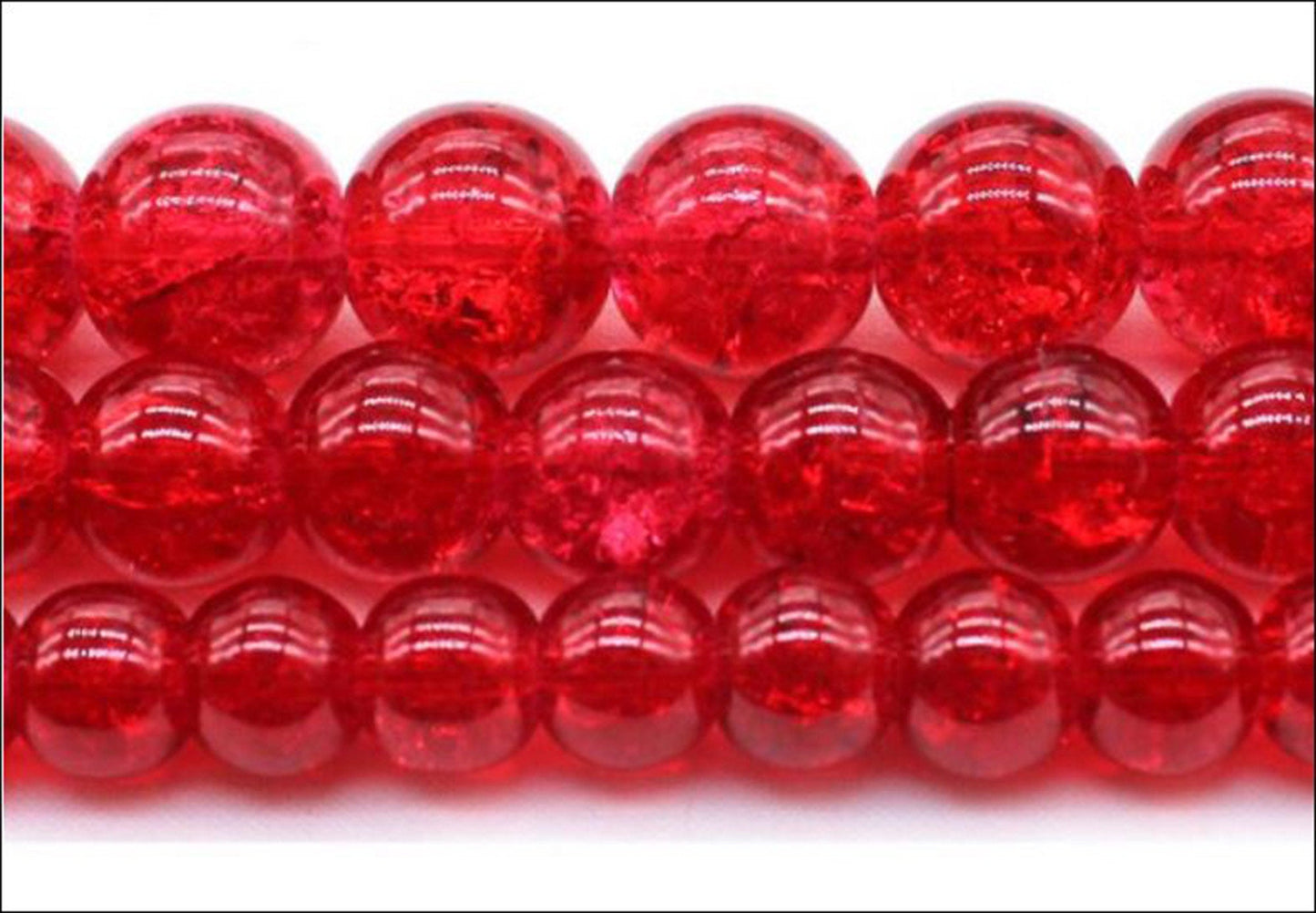 Genuine glass crackled glass bead 20/pkg. 9 colors
