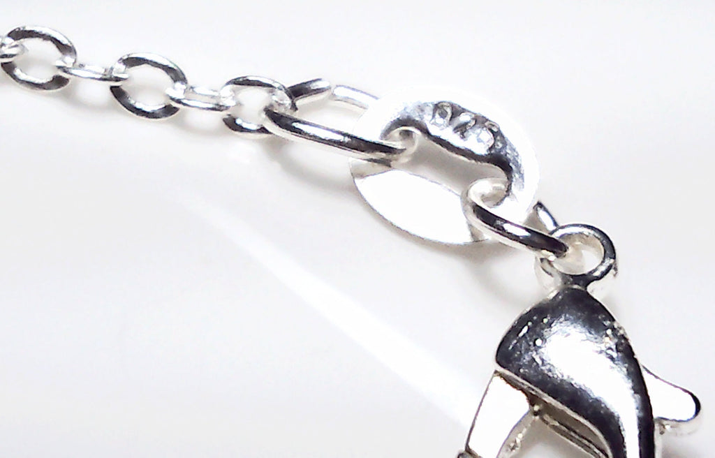 Sterling silver anklet in rolo chain and customizable