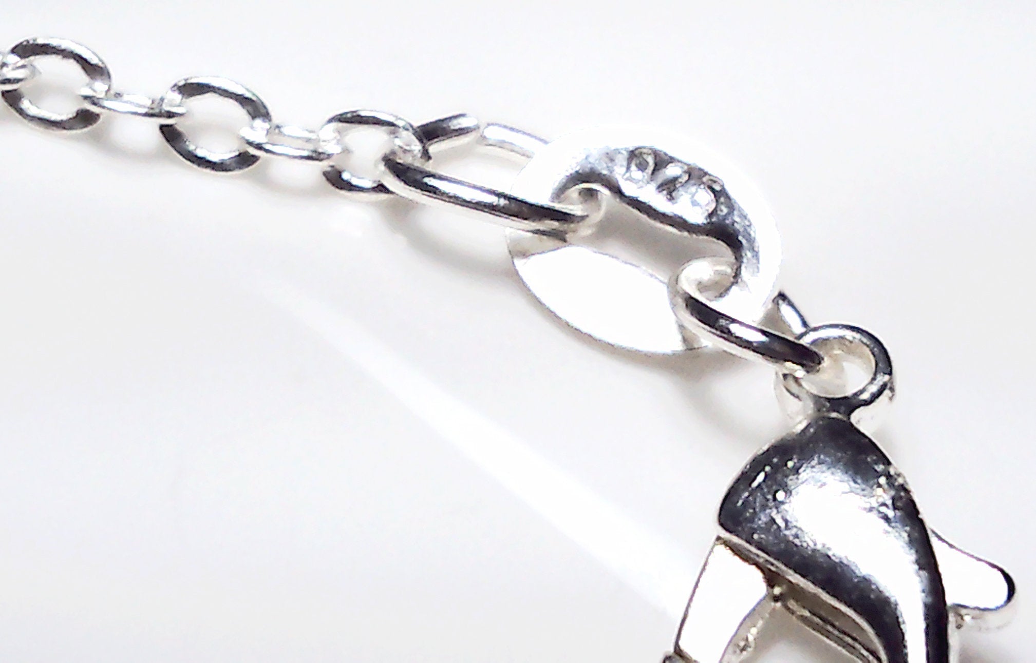 Sterling silver anklet in rolo chain and customizable