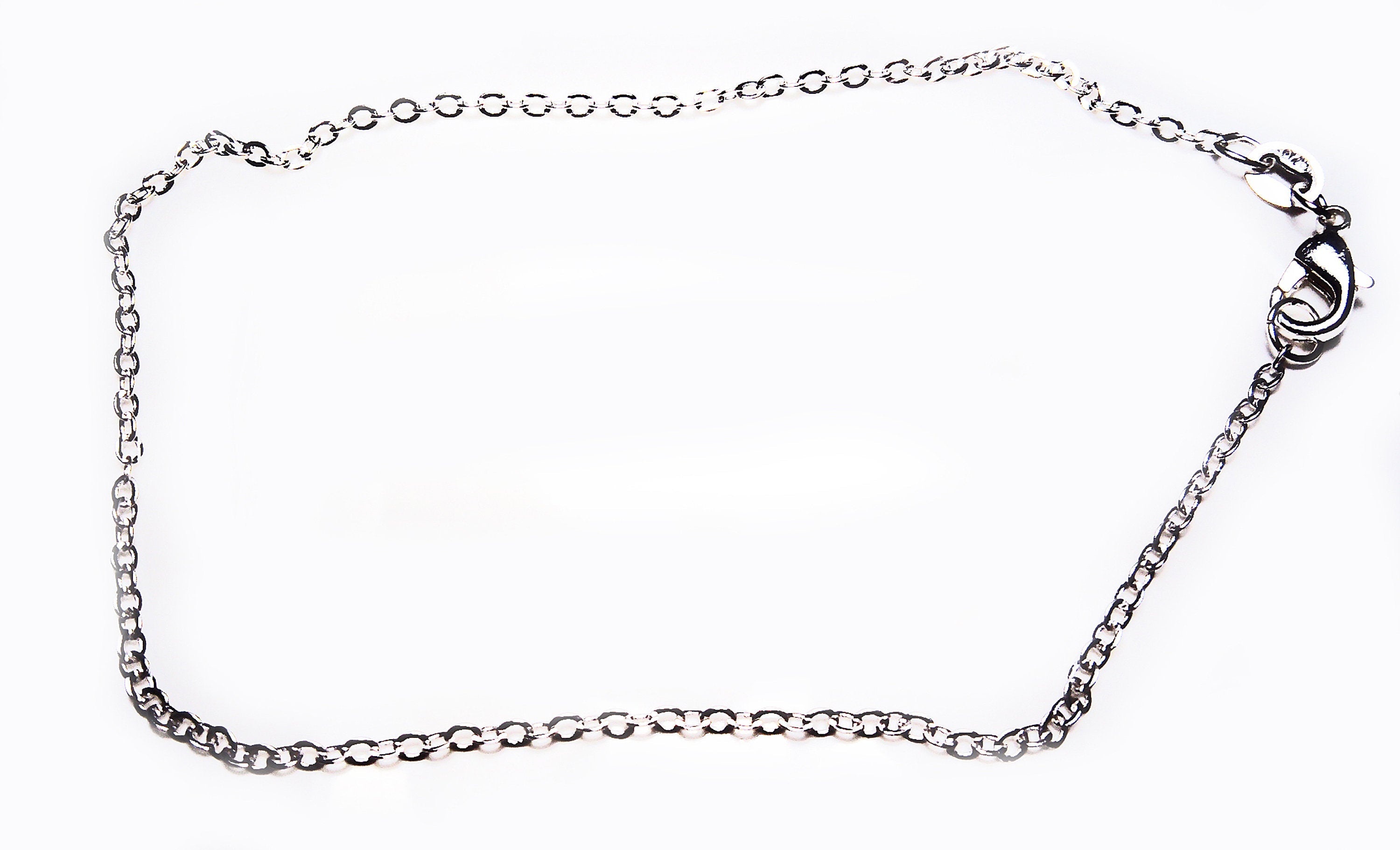 Sterling silver anklet in rolo chain and customizable