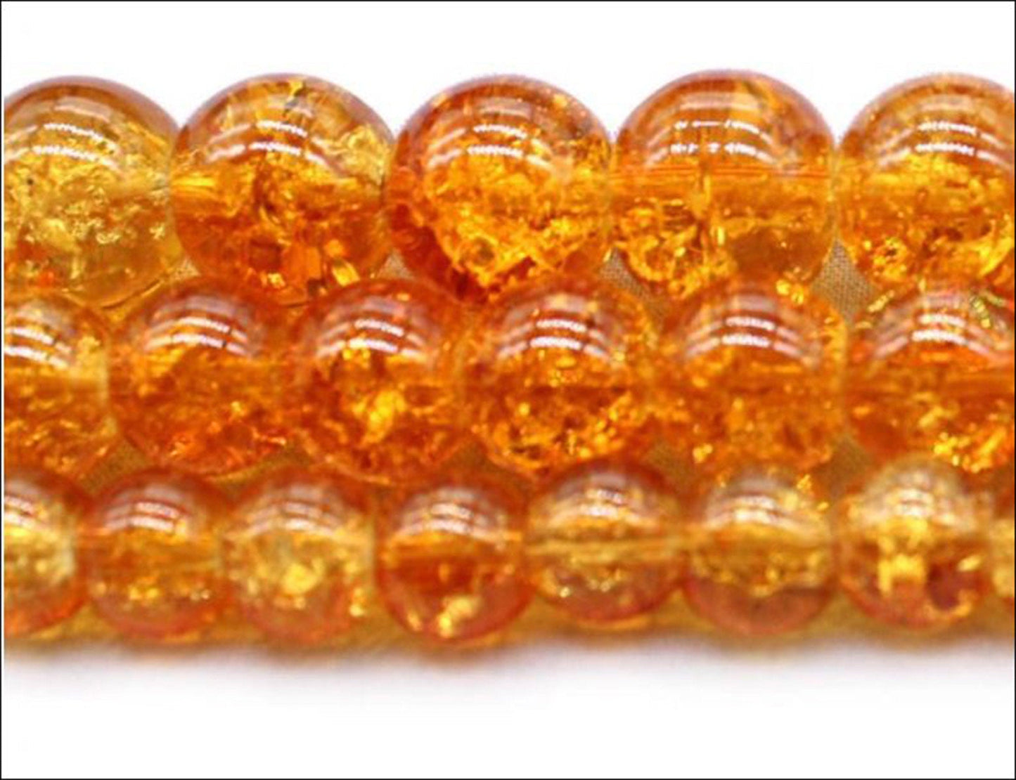 Genuine glass crackled glass bead 20/pkg. 9 colors