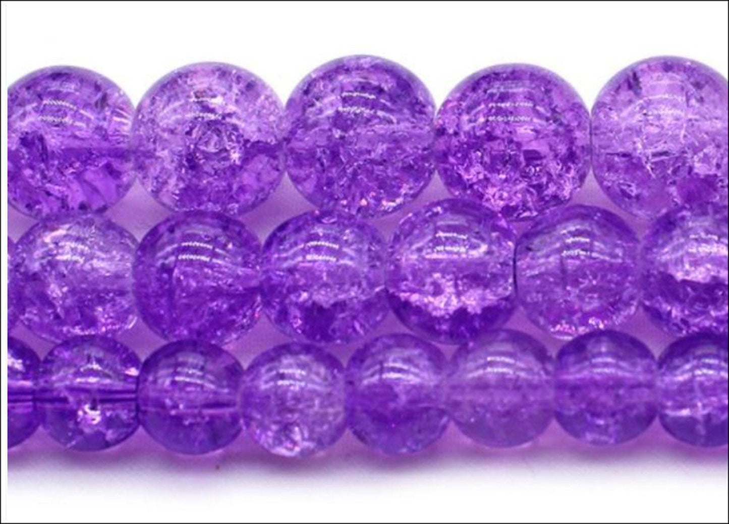 Genuine glass crackled glass bead 20/pkg. 9 colors