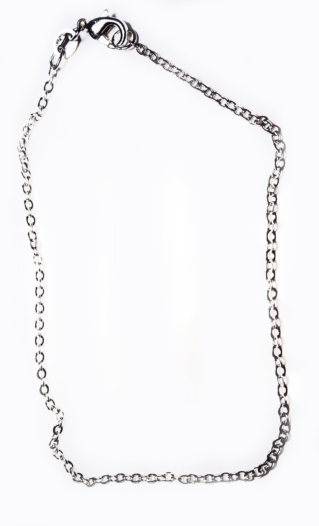 Sterling silver anklet in rolo chain and customizable