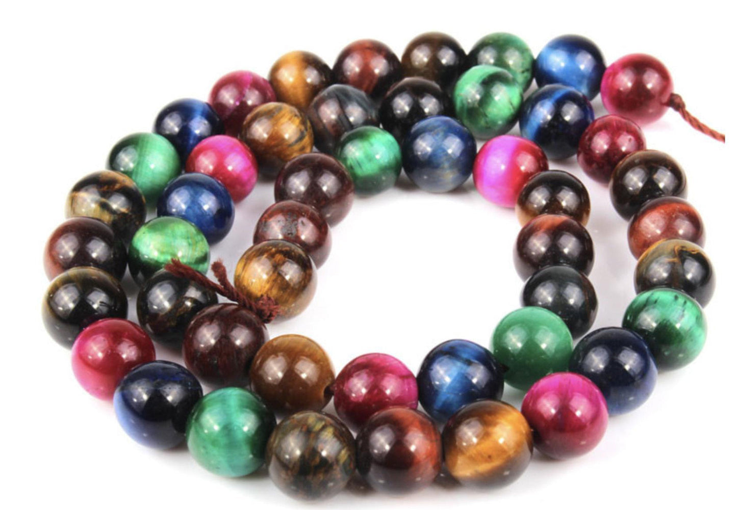 Multicolor genuine Tiger Eye Beads