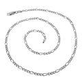 30 inch sterling silver figaro 2 mm chain necklace