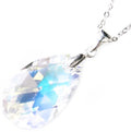 swarovski teardrop necklace-pendant on 18 inch sterling silver chain 925