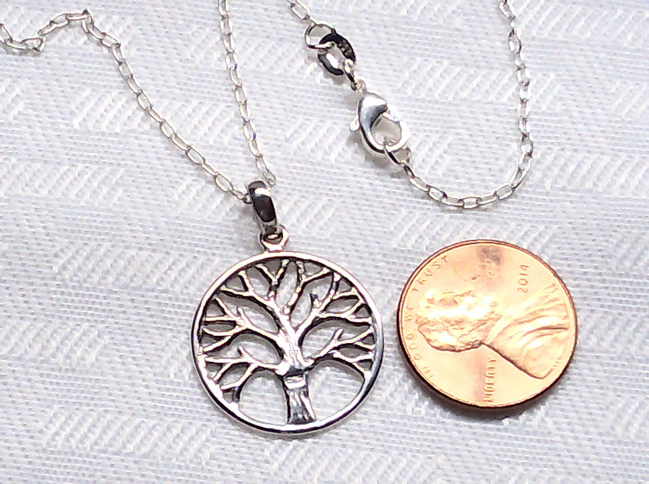 Sterling silver tree of life pendant
