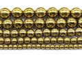 Hematite gold bead