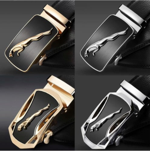 Custom made Jaguar Buckle with leather belt