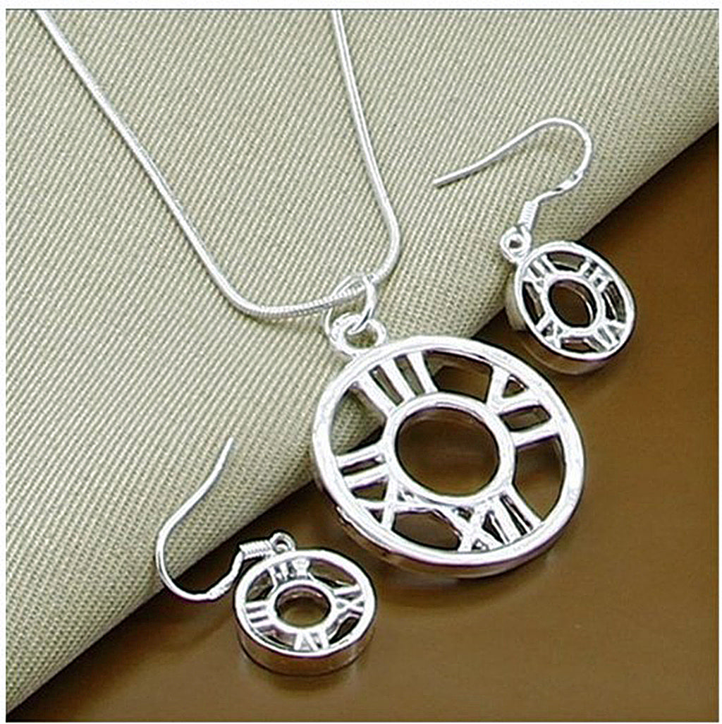 100% 925 Sterling Silver Necklace and matching Earring Set 5 Styles