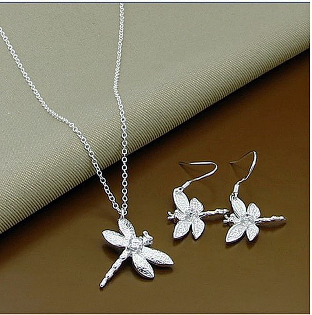 100% 925 Sterling Silver Necklace and matching Earring Set 5 Styles
