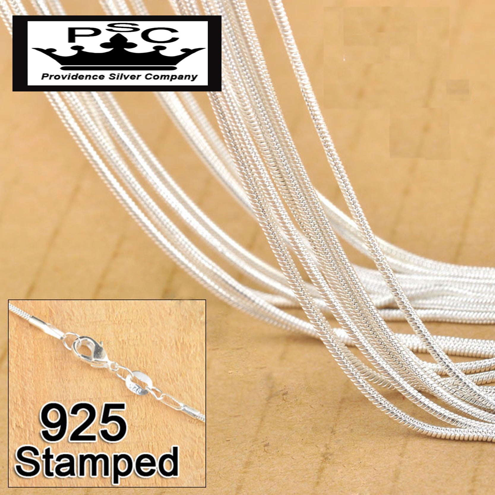 16 inch - 18 inch 1.2 mm 925 sterling silver snake chain