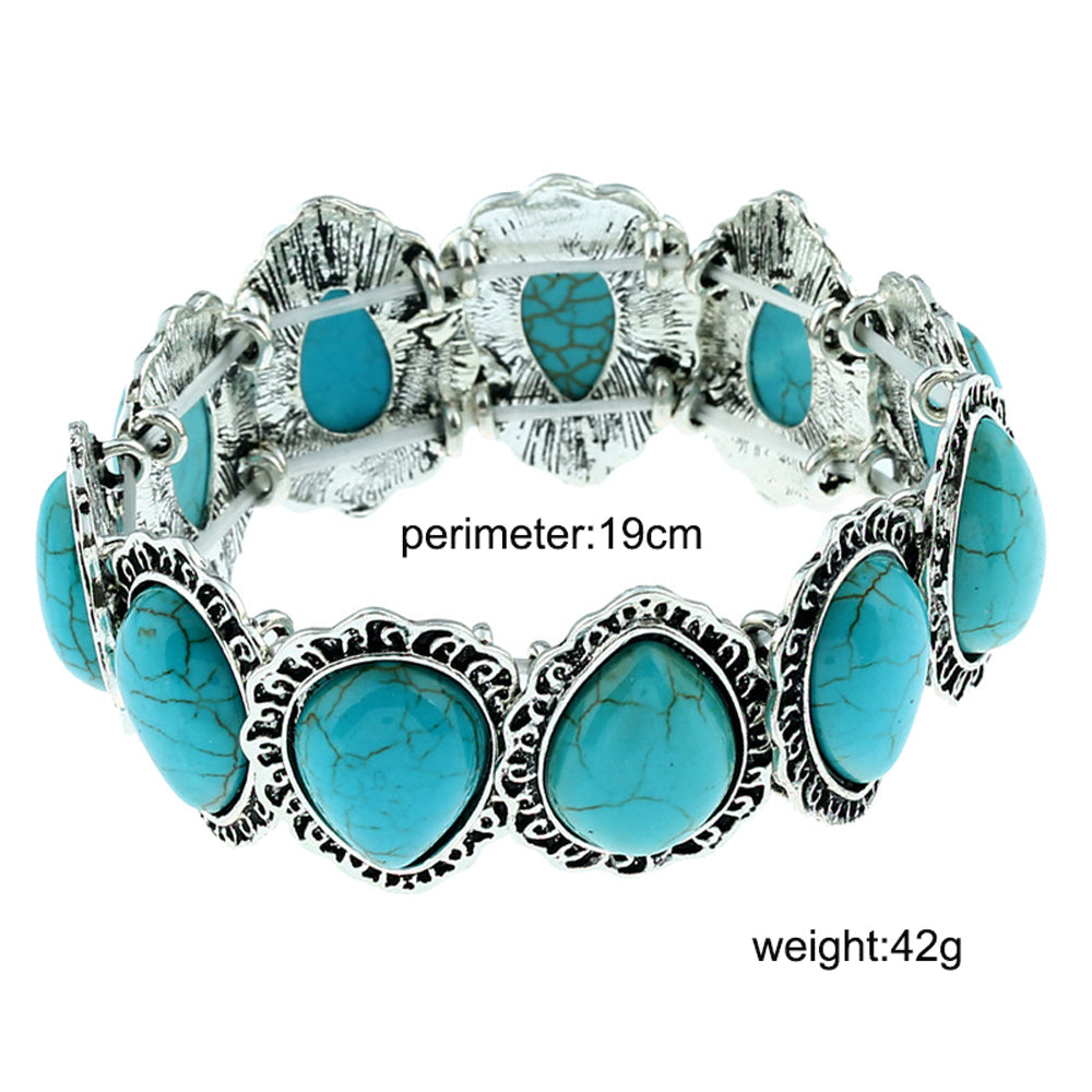 Natural Stone Turquoises Bracelet For Women