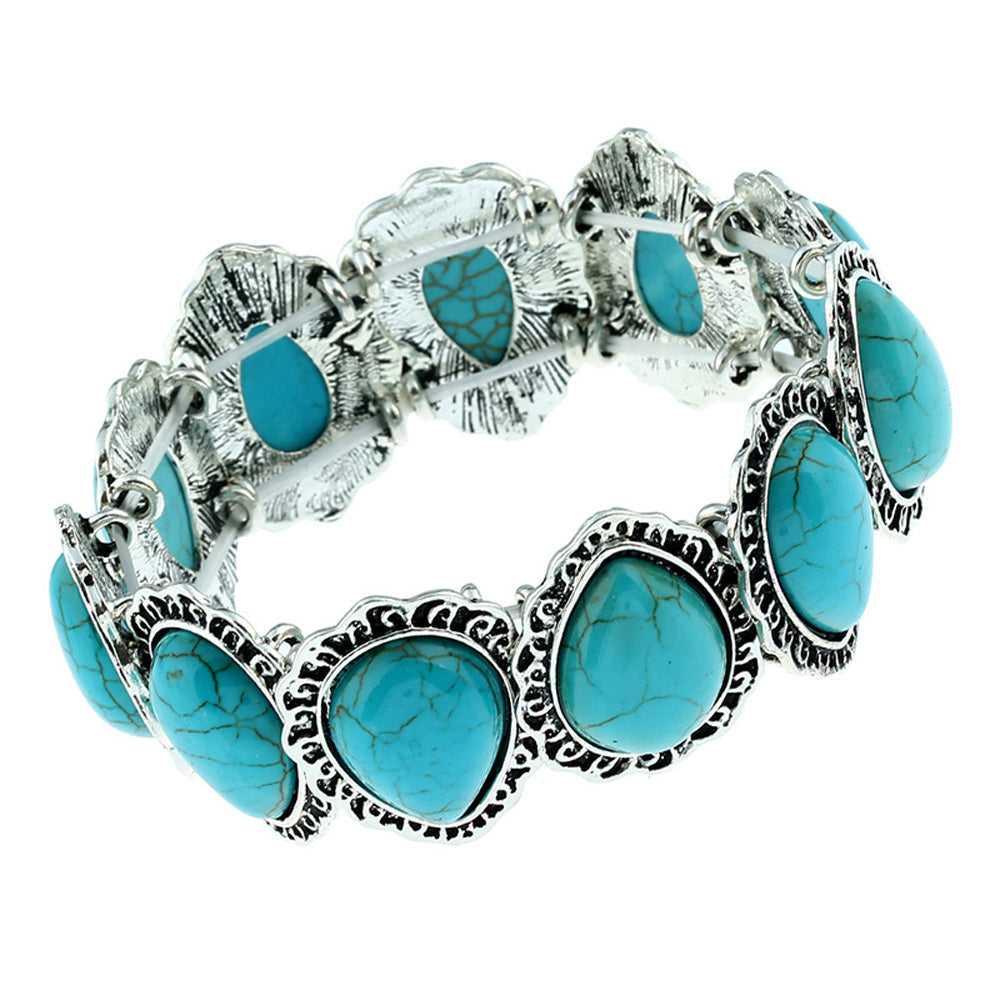 Natural Stone Turquoises Bracelet For Women